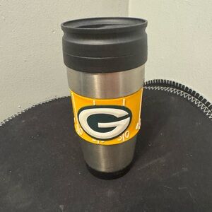 Stainless Steel Travel Mug with Green Bay Logo